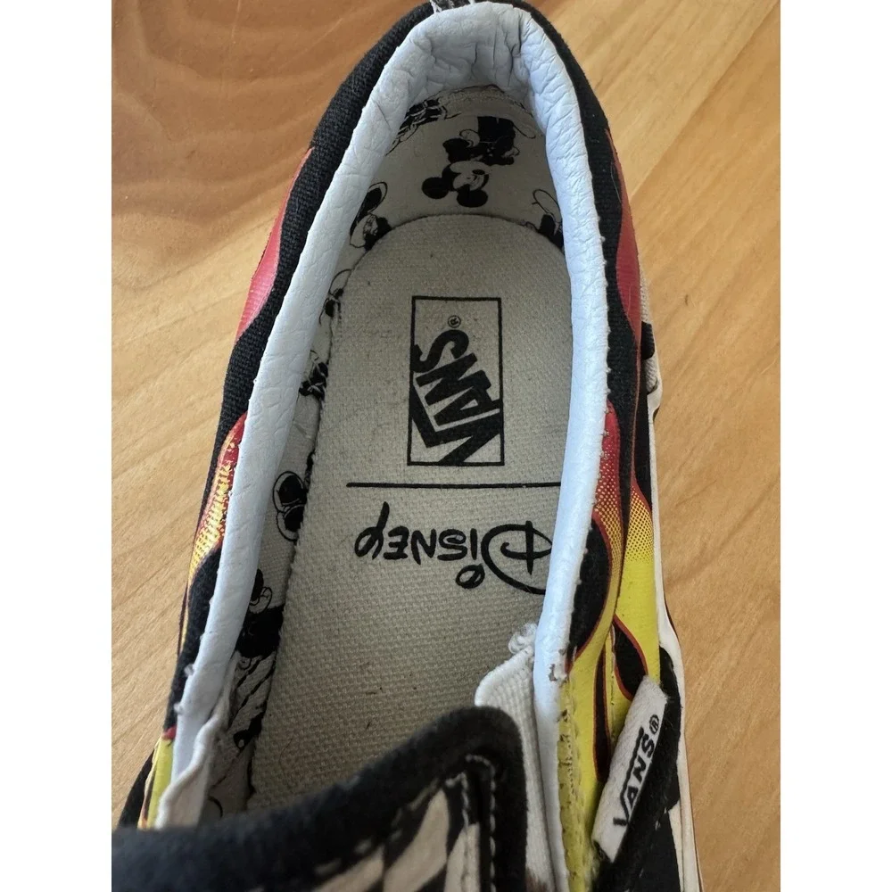 Vans X Disney Mickey & Minnie Sneaker Flames Slip On Classic Skate Kids Size 1.5